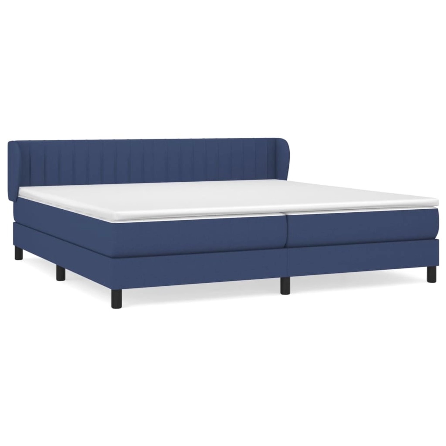 vidaXL Boxspringbett mit Matratze Blau 200x200 cm Stoff 3126435 von VIDAXL