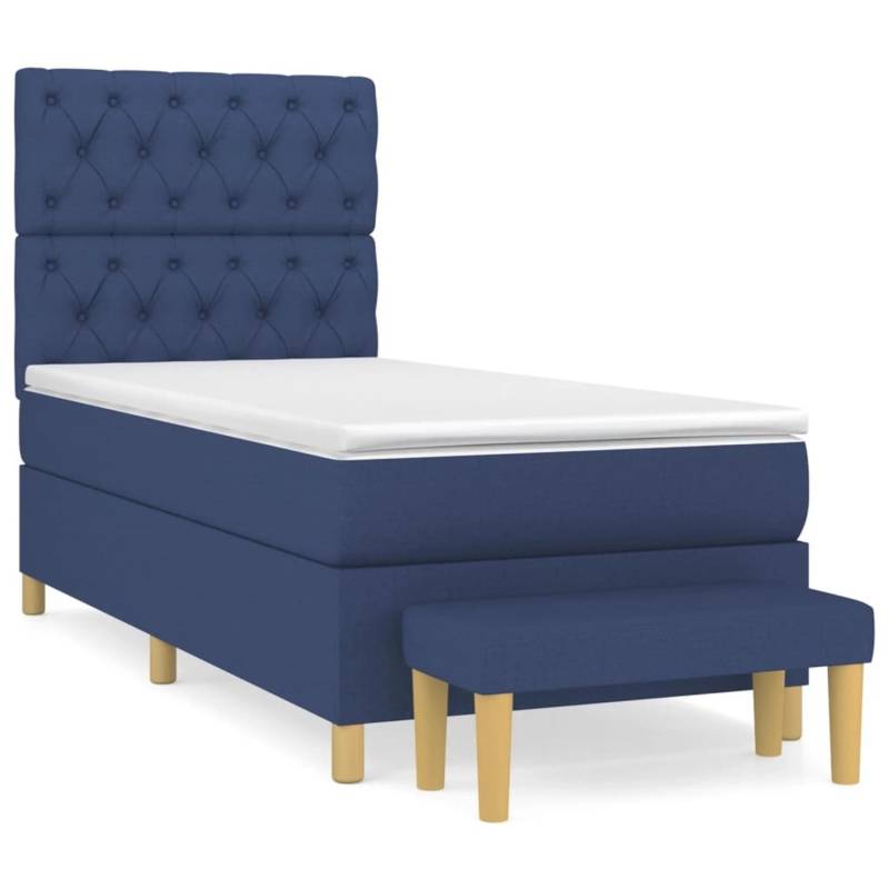vidaXL Boxspringbett mit Matratze Blau 80x200 cm Stoff1358547 vidaXL Boxspringbett mit Matratze Blau 80x200 cm Stoff1358547 von VIDAXL