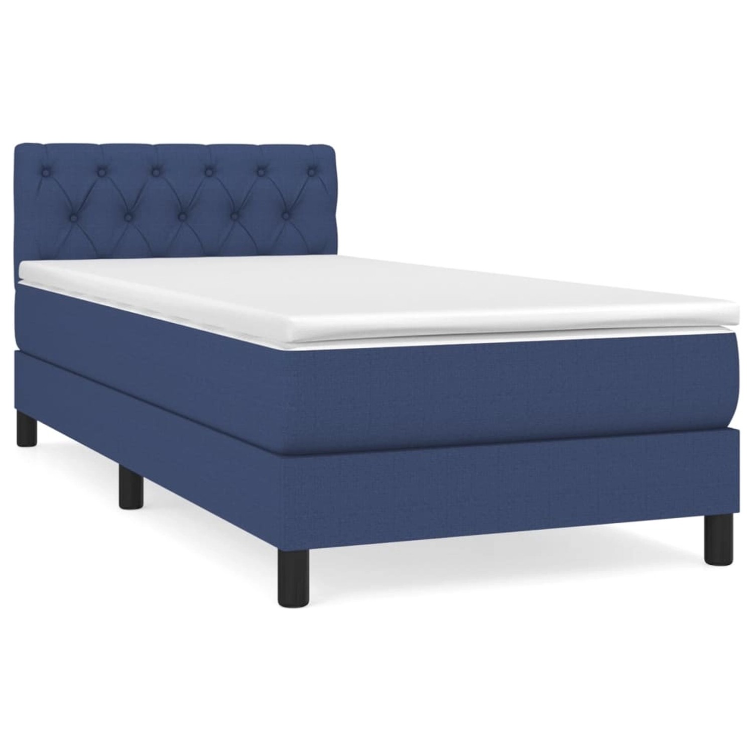 vidaXL Boxspringbett mit Matratze Blau 80x200 cm Stoff1389466 vidaXL Boxspringbett mit Matratze Blau 80x200 cm Stoff1389466 von VIDAXL