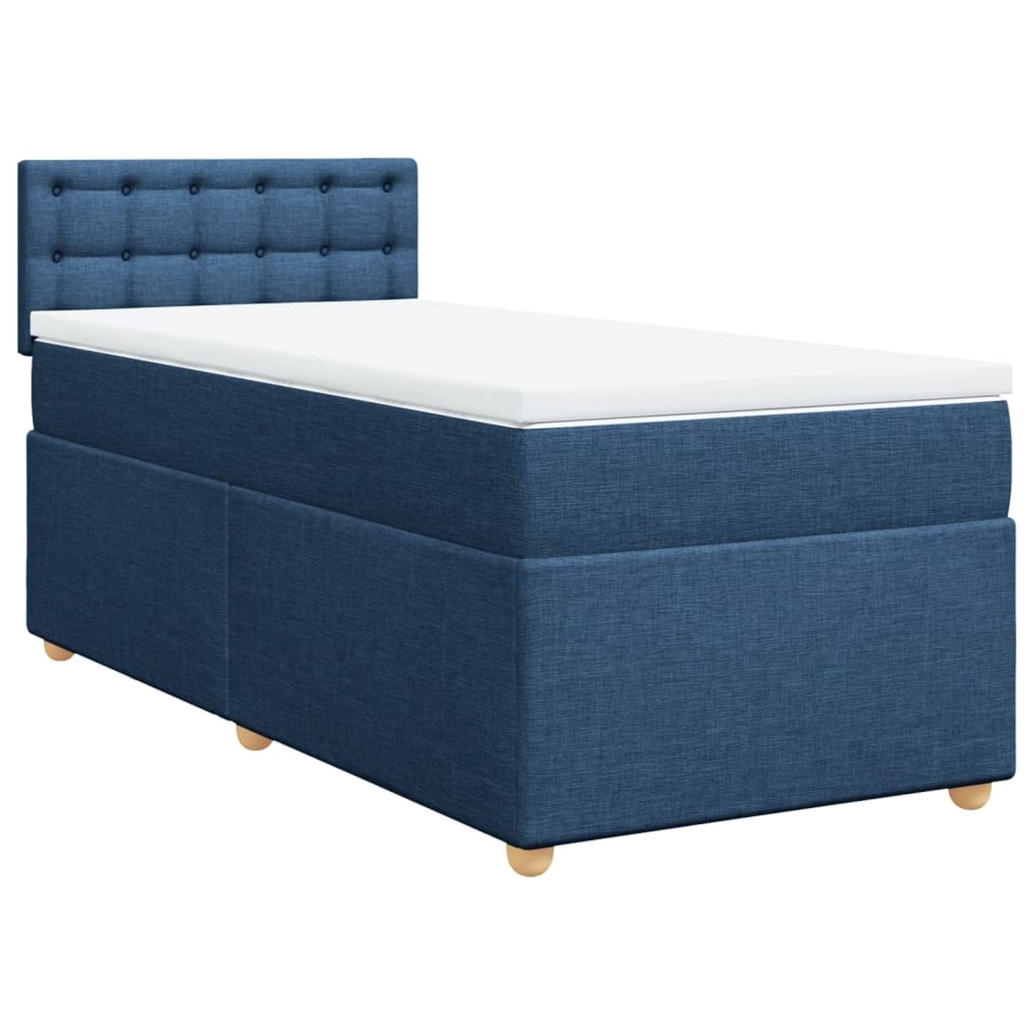 vidaXL Boxspringbett mit Matratze Blau 80x200 cm Stoff2098395 vidaXL Boxspringbett mit Matratze Blau 80x200 cm Stoff2098395 von VIDAXL