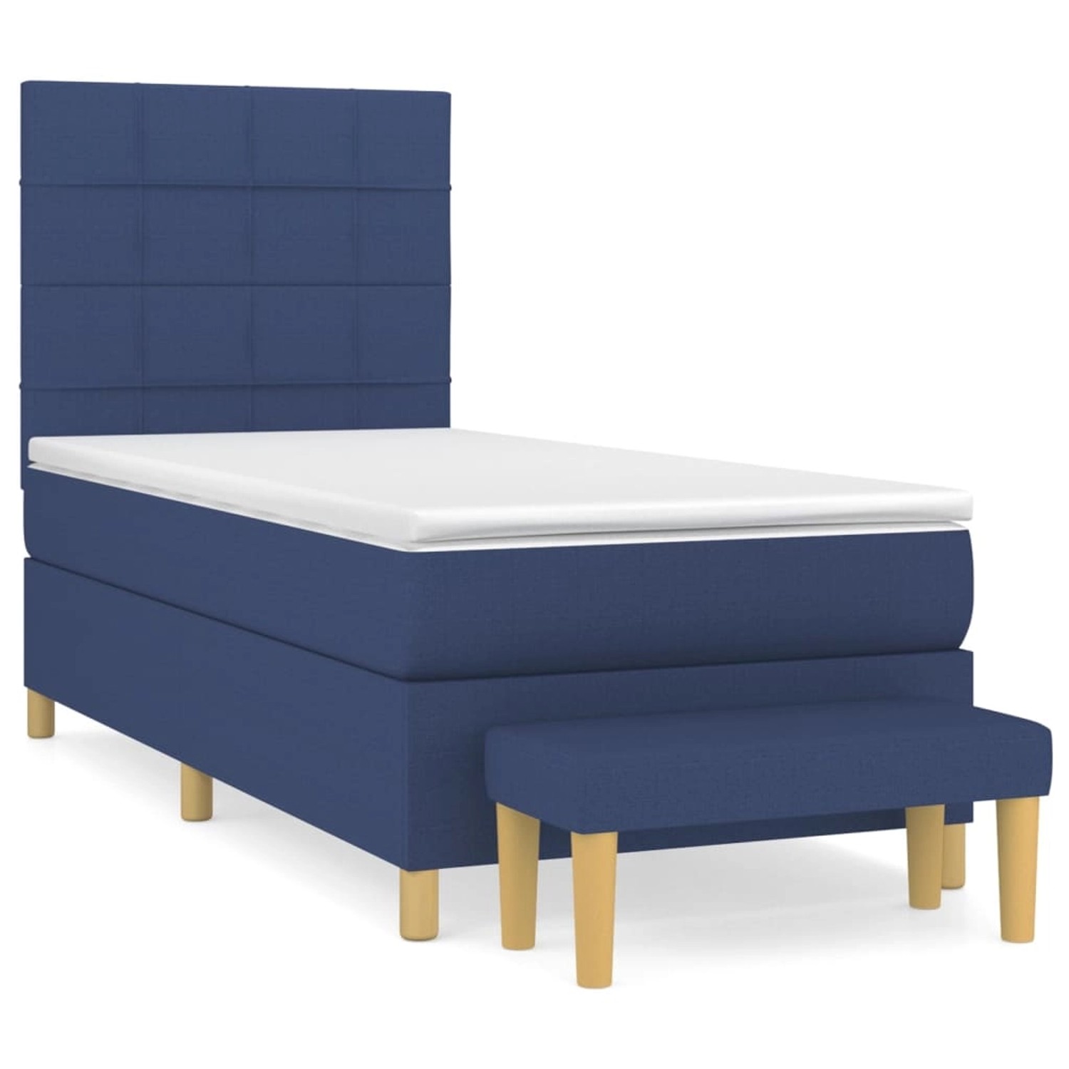 vidaXL Boxspringbett mit Matratze Blau 90x190 cm Stoff1358323 vidaXL Boxspringbett mit Matratze Blau 90x190 cm Stoff1358323 von VIDAXL