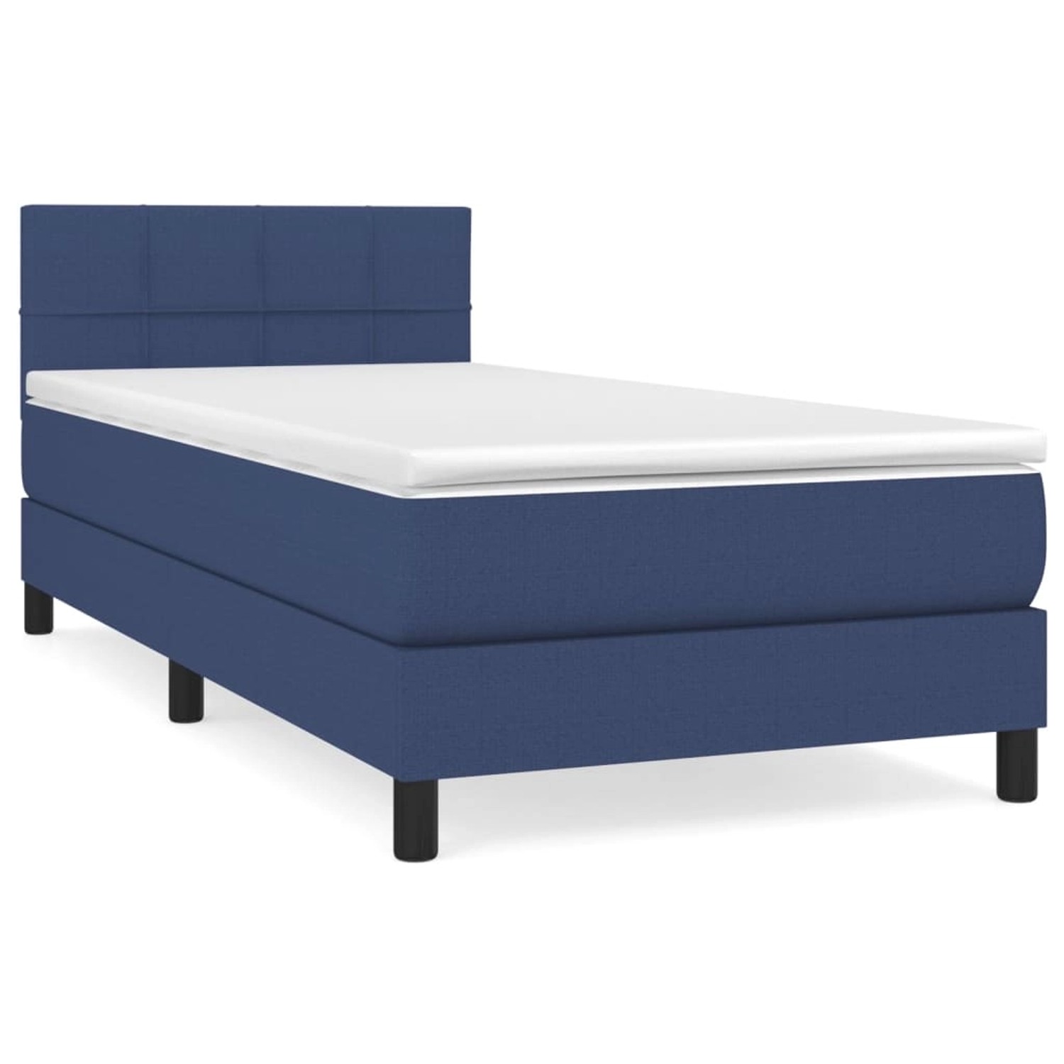 vidaXL Boxspringbett mit Matratze Blau 90x190 cm Stoff1467215 vidaXL Boxspringbett mit Matratze Blau 90x190 cm Stoff1467215 von VIDAXL