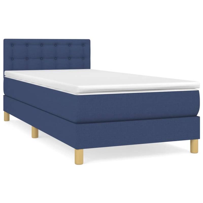 vidaXL Boxspringbett mit Matratze Blau 90x200 cm Stoff 3140911 vidaXL Boxspringbett mit Matratze Blau 90x200 cm Stoff 3140911 von VIDAXL