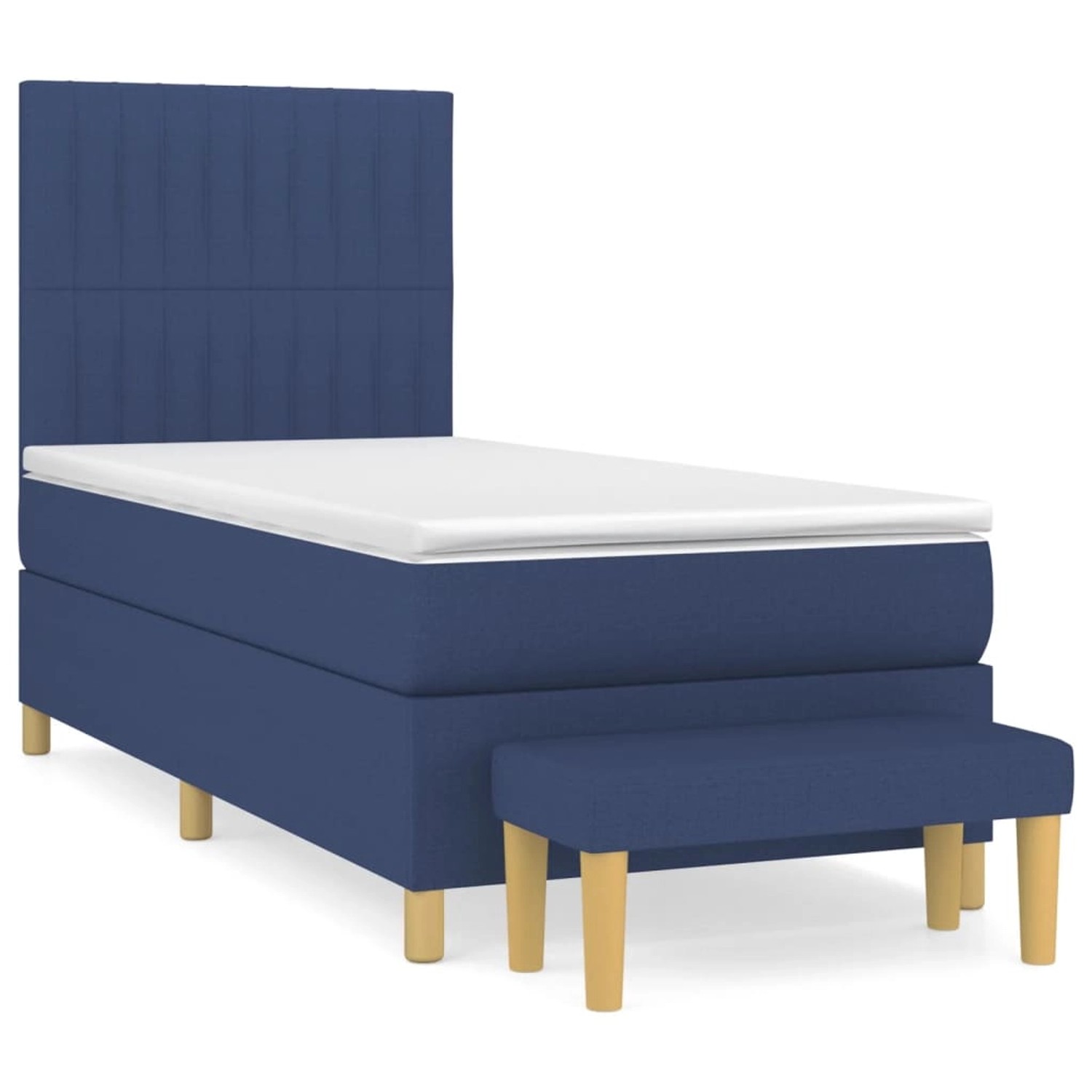 vidaXL Boxspringbett mit Matratze Blau 90x200 cm Stoff1358418 vidaXL Boxspringbett mit Matratze Blau 90x200 cm Stoff1358418 von VIDAXL