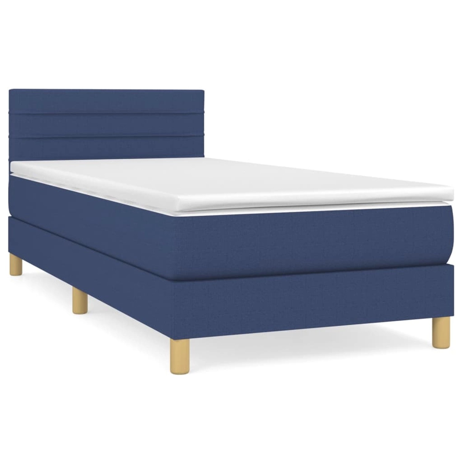 vidaXL Boxspringbett mit Matratze Blau 90x200 cm Stoff1388683 vidaXL Boxspringbett mit Matratze Blau 90x200 cm Stoff1388683 von VIDAXL