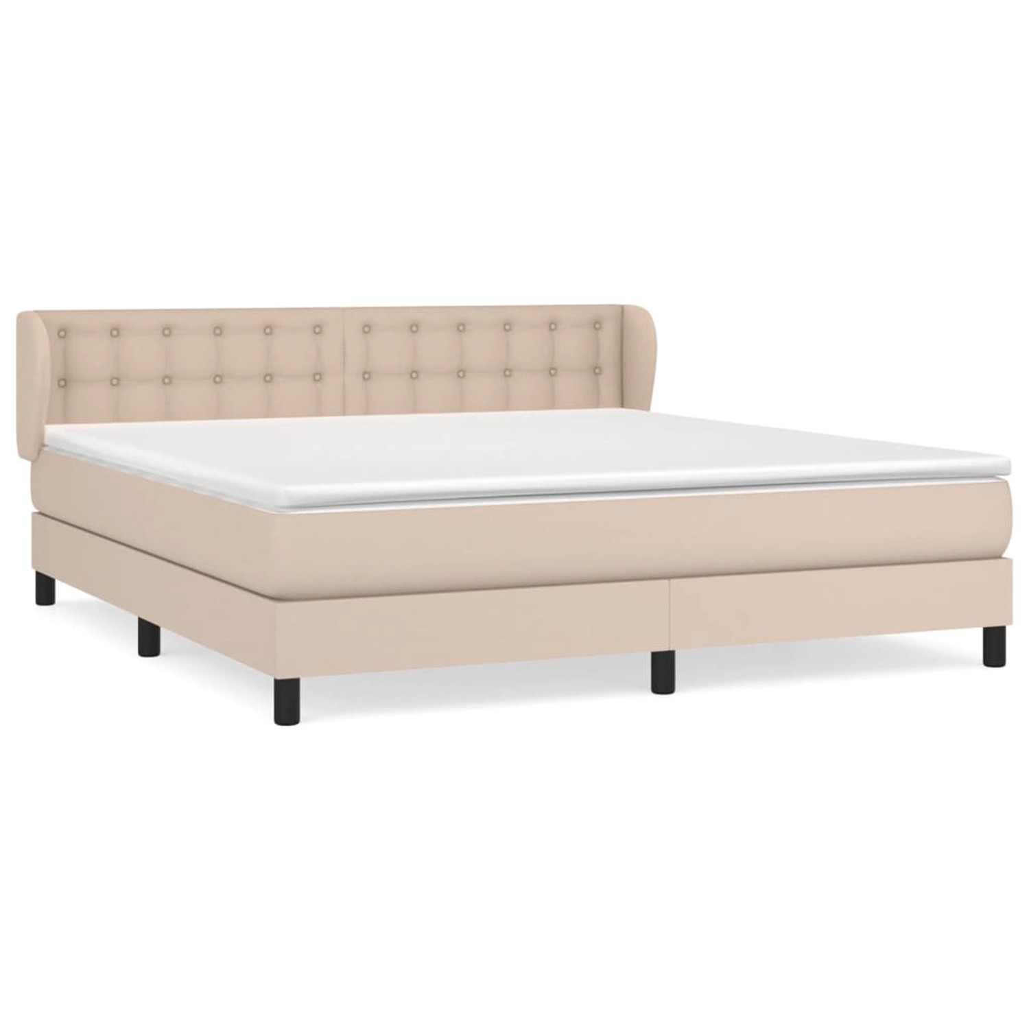 vidaXL Boxspringbett mit Matratze Cappuccino-Braun 160x200 cm Kunstleder 3127324 vidaXL Boxspringbett mit Matratze Cappuccino-Braun 160x200 cm Kunstleder 3127324 von VIDAXL