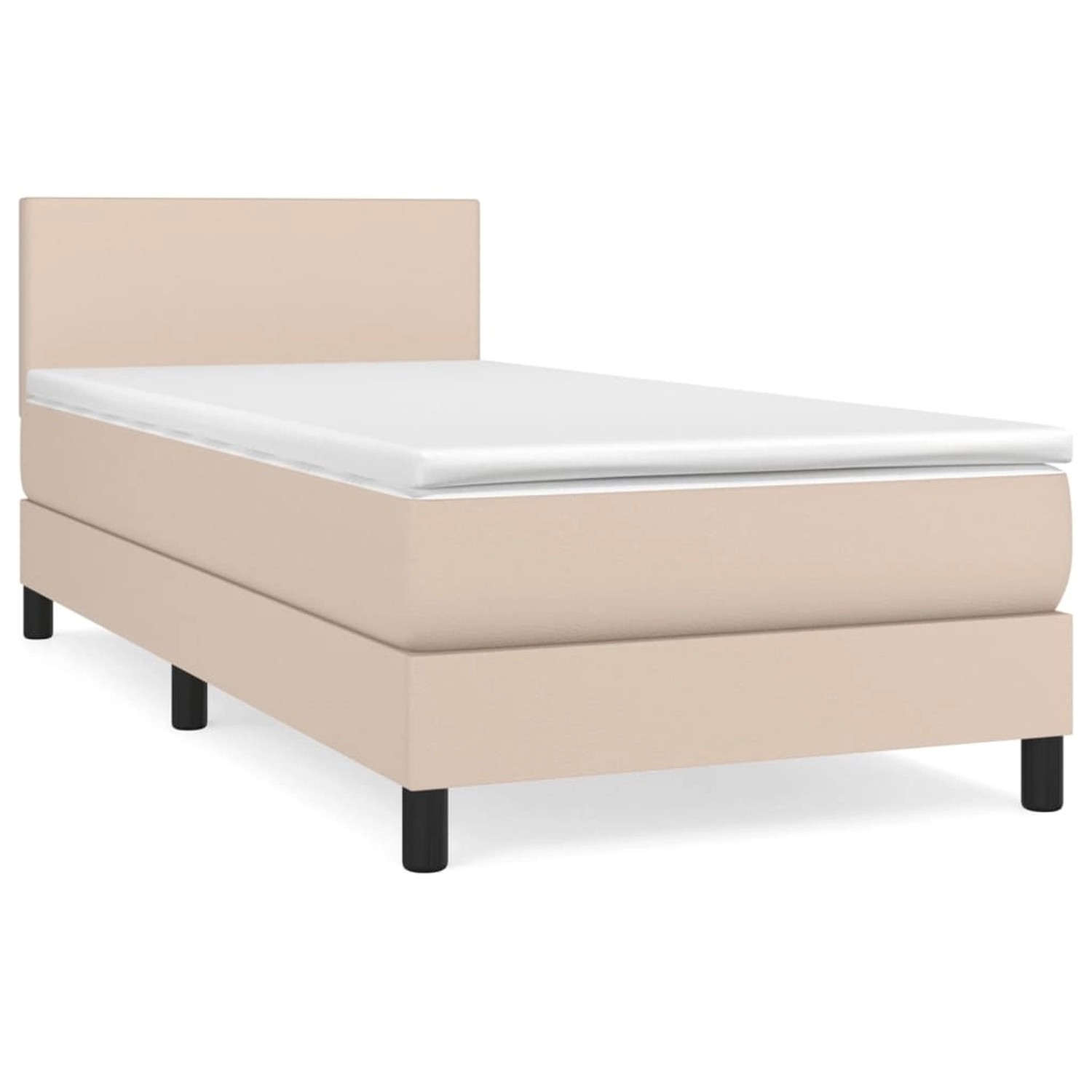 vidaXL Boxspringbett mit Matratze Cappuccino-Braun 80x200cm Kunstleder1389696 vidaXL Boxspringbett mit Matratze Cappuccino-Braun 80x200cm Kunstleder1389696 von VIDAXL