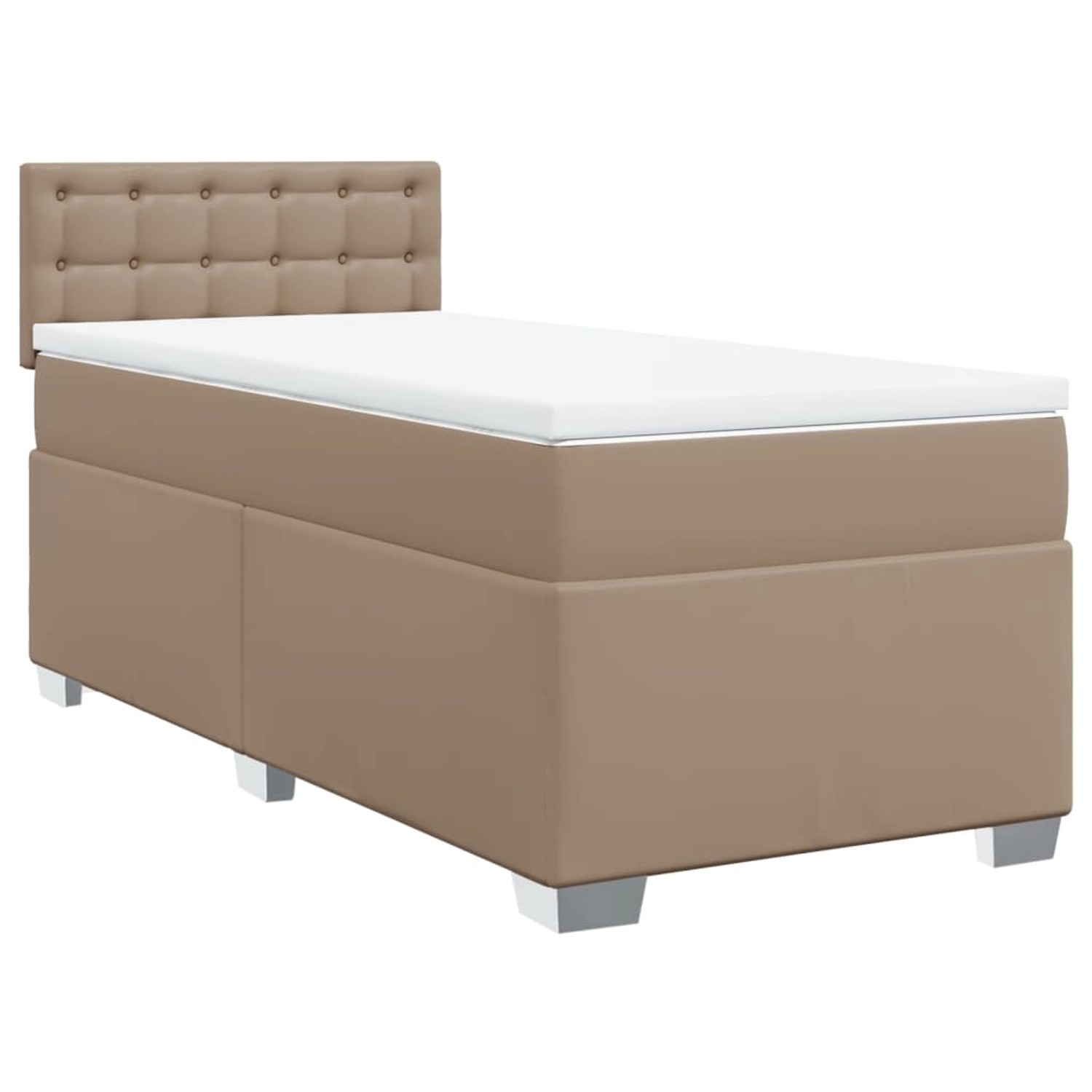 vidaXL Boxspringbett mit Matratze Cappuccino-Braun 90x190cm Kunstleder2105693 vidaXL Boxspringbett mit Matratze Cappuccino-Braun 90x190cm Kunstleder2105693 von VIDAXL