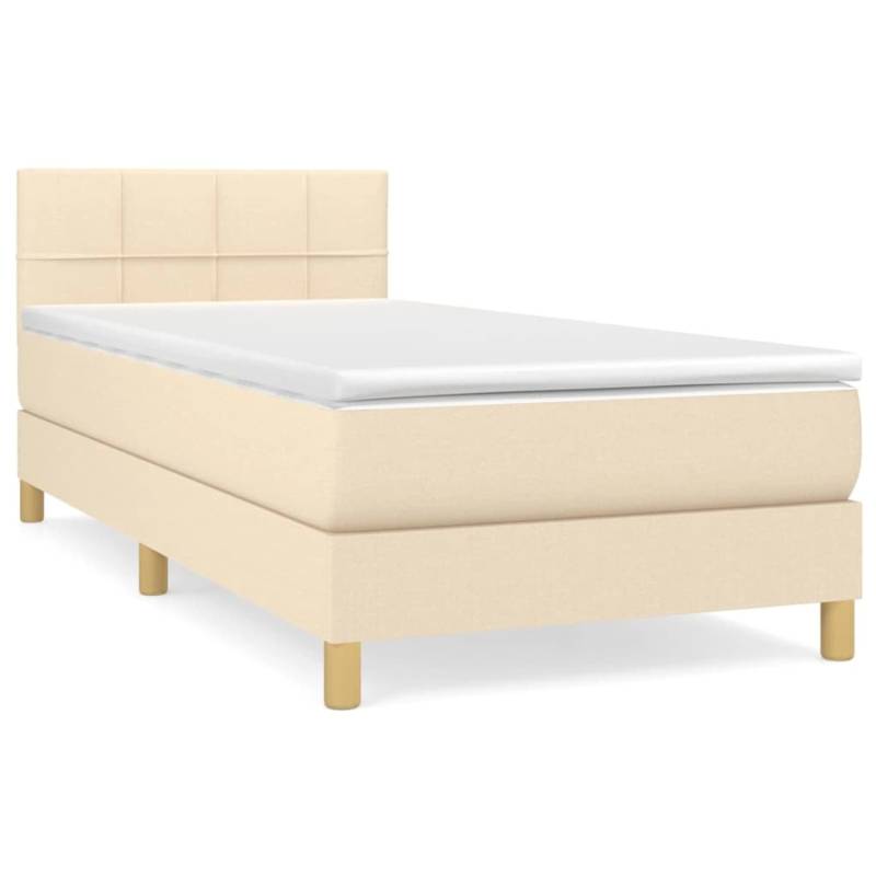 vidaXL Boxspringbett mit Matratze Creme 100x200 cm Stoff 3140598 vidaXL Boxspringbett mit Matratze Creme 100x200 cm Stoff 3140598 von VIDAXL