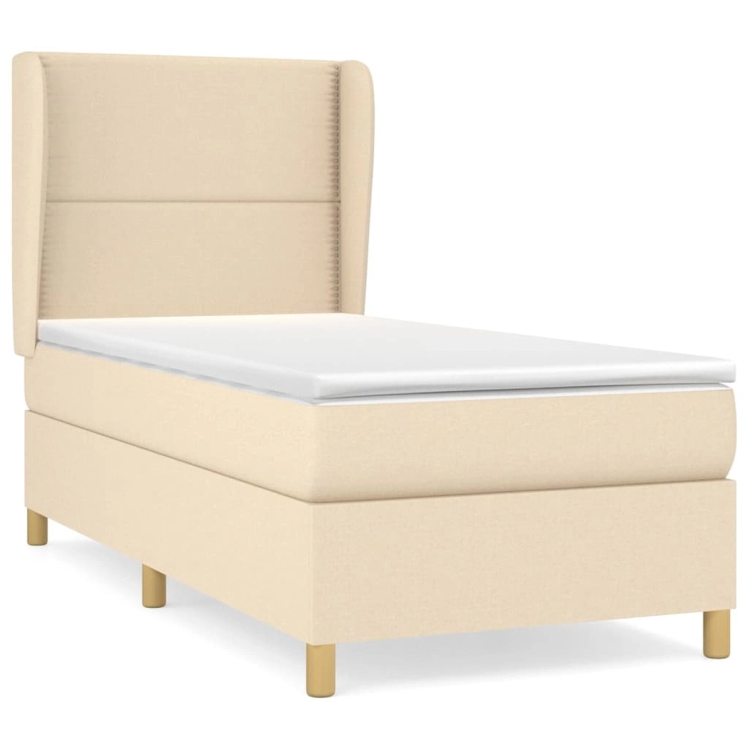 vidaXL Boxspringbett mit Matratze Creme 100x200 cm Stoff1372611 vidaXL Boxspringbett mit Matratze Creme 100x200 cm Stoff1372611 von VIDAXL