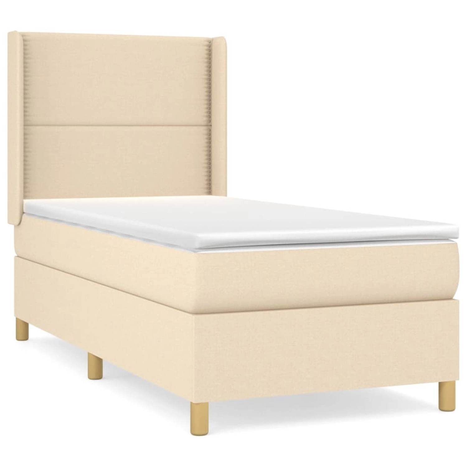vidaXL Boxspringbett mit Matratze Creme 100x200 cm Stoff1379099 vidaXL Boxspringbett mit Matratze Creme 100x200 cm Stoff1379099 von VIDAXL