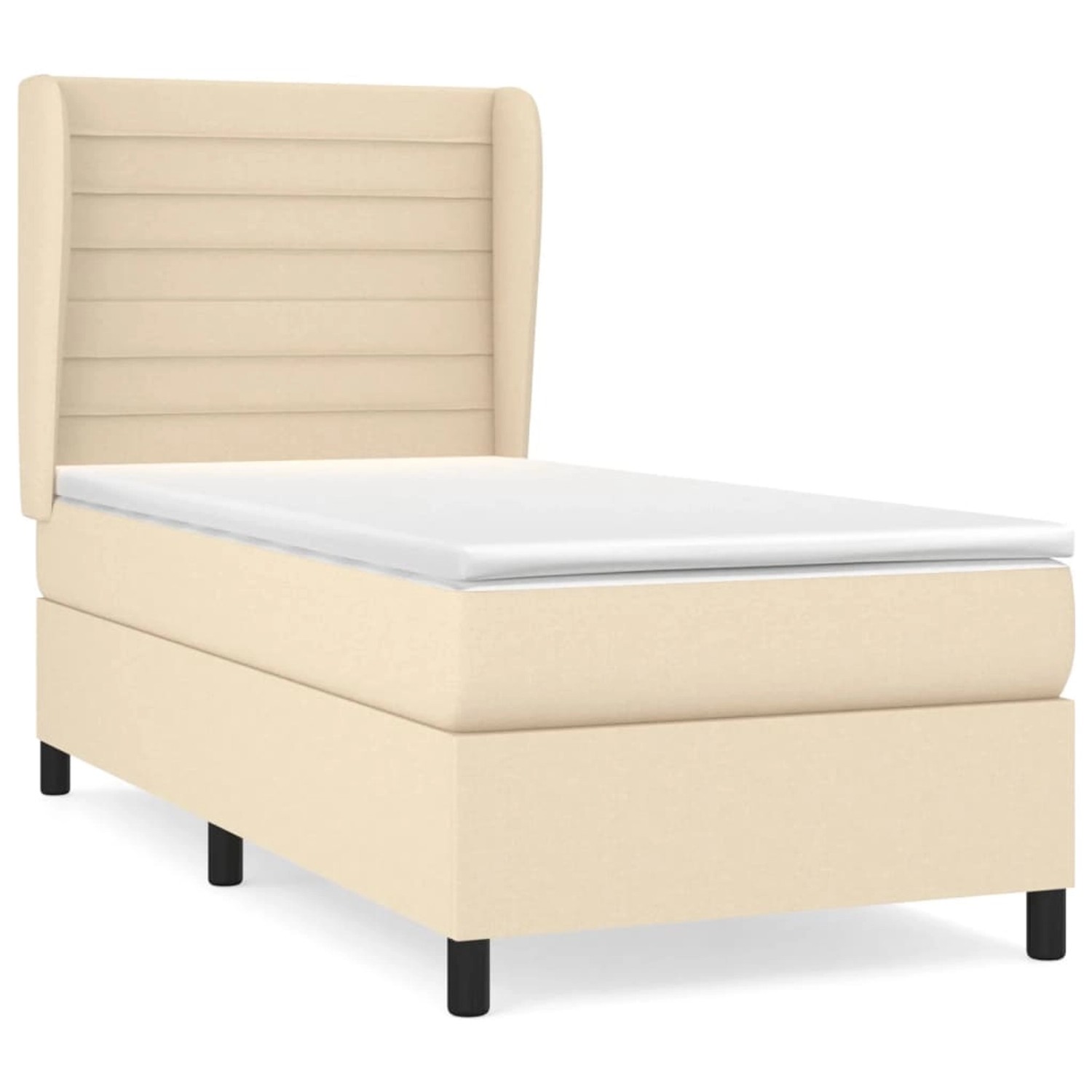 vidaXL Boxspringbett mit Matratze Creme 100x200 cm Stoff1388999 vidaXL Boxspringbett mit Matratze Creme 100x200 cm Stoff1388999 von VIDAXL