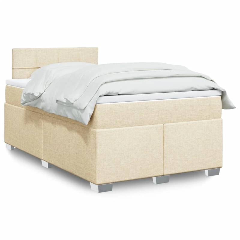 vidaXL Boxspringbett mit Matratze Creme 120x190 cm Stoff 3288132 vidaXL Boxspringbett mit Matratze Creme 120x190 cm Stoff 3288132 von VIDAXL