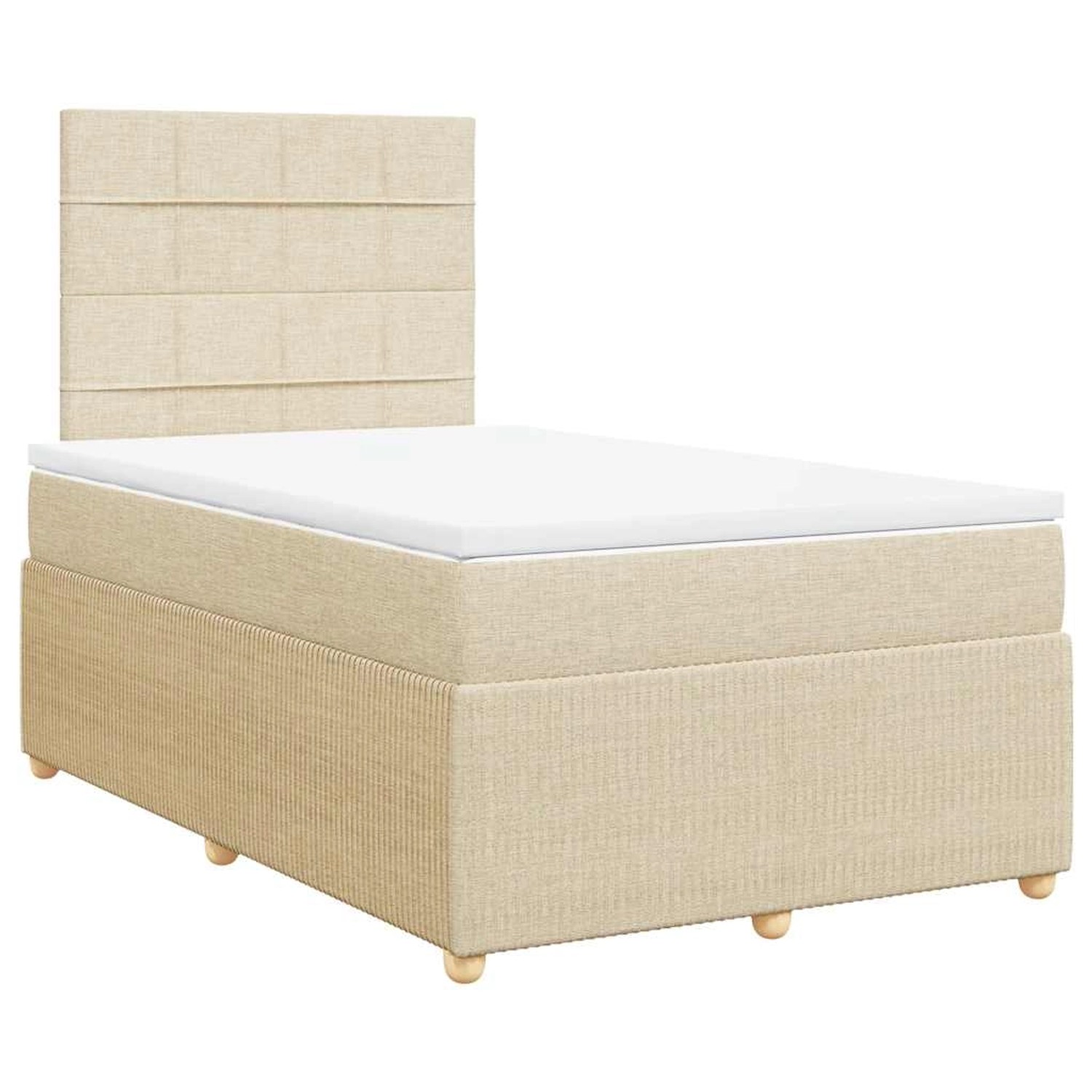 vidaXL Boxspringbett mit Matratze Creme 120x190 cm Stoff 3292000 vidaXL Boxspringbett mit Matratze Creme 120x190 cm Stoff 3292000 von VIDAXL