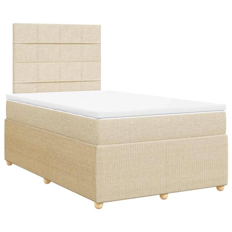vidaXL Boxspringbett mit Matratze Creme 120x190 cm Stoff 3292000 vidaXL Boxspringbett mit Matratze Creme 120x190 cm Stoff 3292000 von VIDAXL