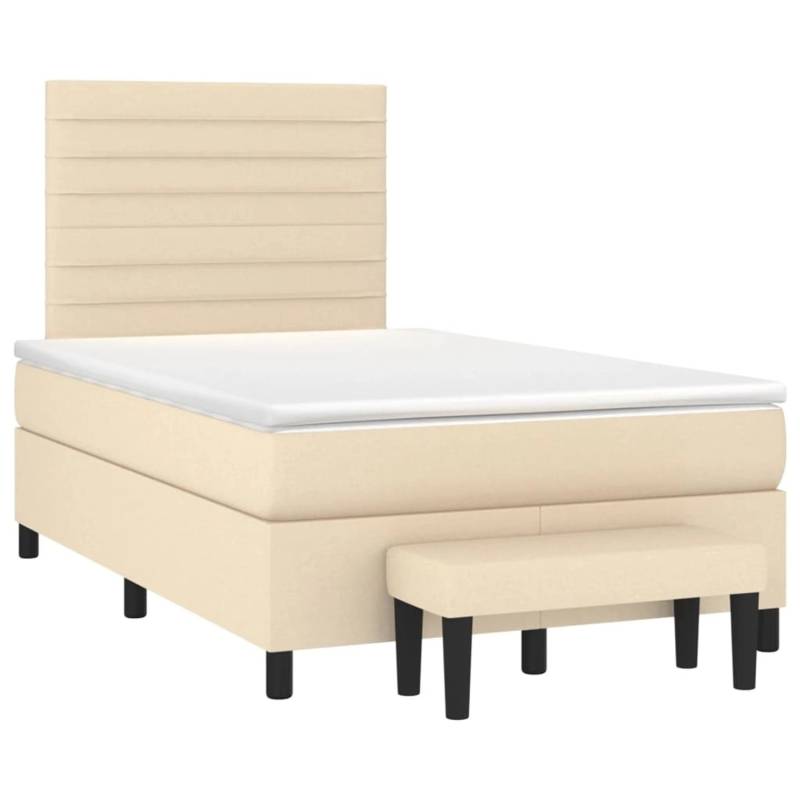 vidaXL Boxspringbett mit Matratze Creme 120x190 cm Stoff2104552 vidaXL Boxspringbett mit Matratze Creme 120x190 cm Stoff2104552 von VIDAXL