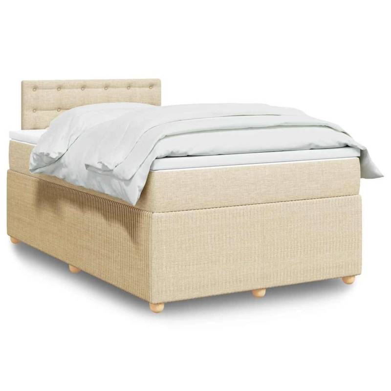vidaXL Boxspringbett mit Matratze Creme 120x200 cm Stoff 3289742 vidaXL Boxspringbett mit Matratze Creme 120x200 cm Stoff 3289742 von VIDAXL