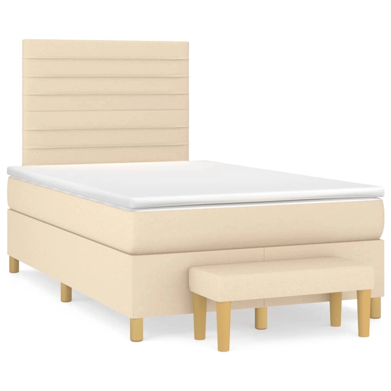 vidaXL Boxspringbett mit Matratze Creme 120x200 cm Stoff1358450 vidaXL Boxspringbett mit Matratze Creme 120x200 cm Stoff1358450 von VIDAXL