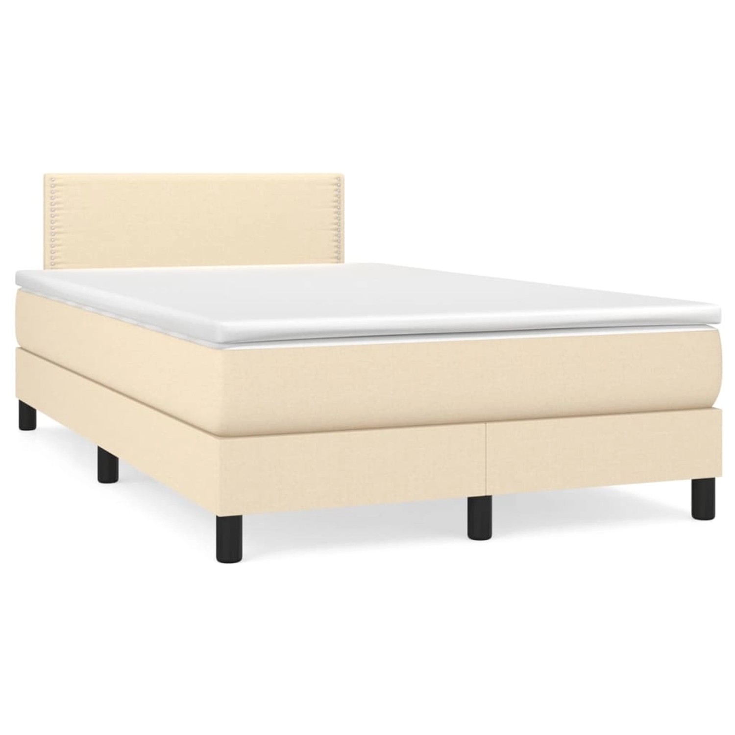 vidaXL Boxspringbett mit Matratze Creme 120x200 cm Stoff1373106 vidaXL Boxspringbett mit Matratze Creme 120x200 cm Stoff1373106 von VIDAXL