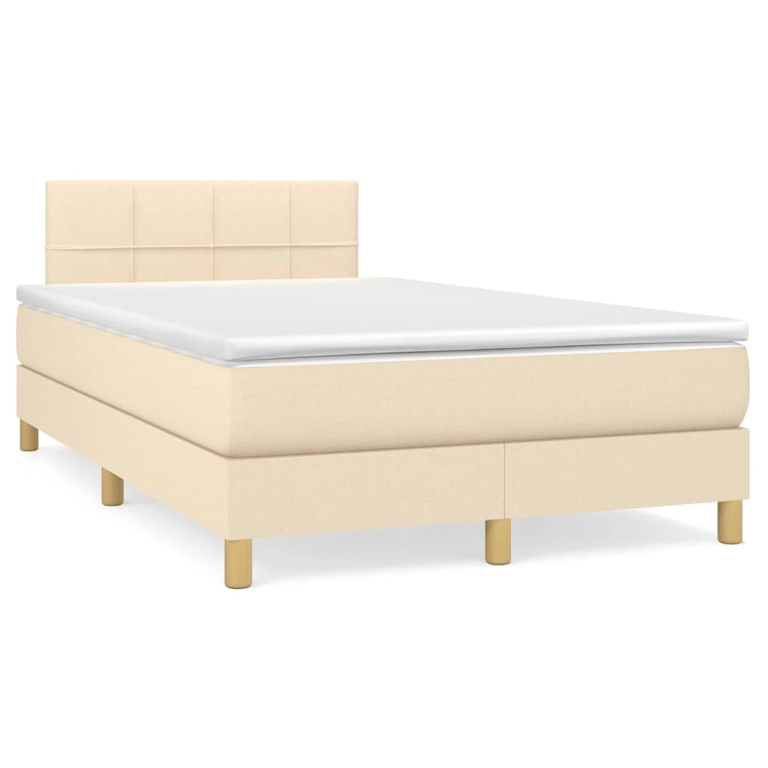 vidaXL Boxspringbett mit Matratze Creme 120x200 cm Stoff1373182 vidaXL Boxspringbett mit Matratze Creme 120x200 cm Stoff1373182 von VIDAXL