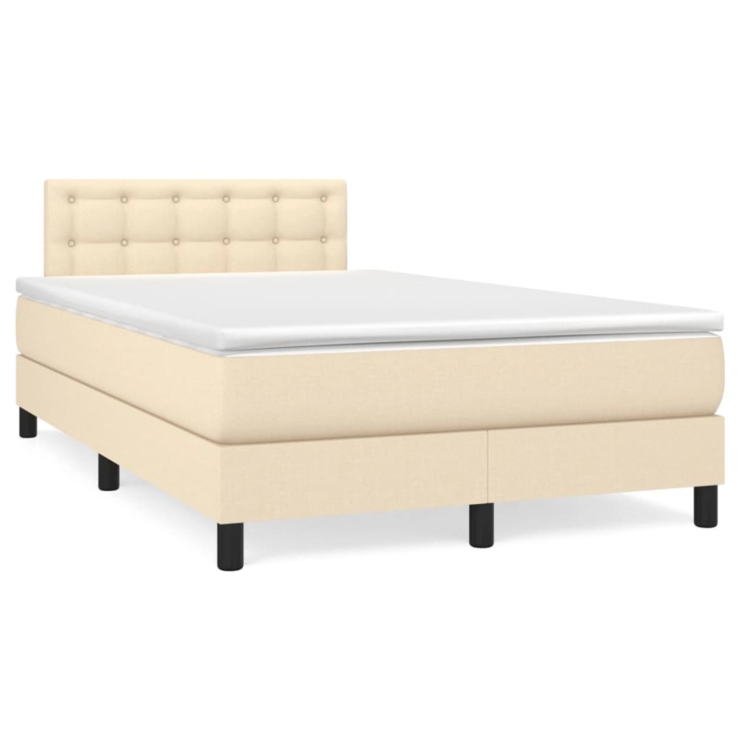 vidaXL Boxspringbett mit Matratze Creme 120x200 cm Stoff1389600 vidaXL Boxspringbett mit Matratze Creme 120x200 cm Stoff1389600 von VIDAXL
