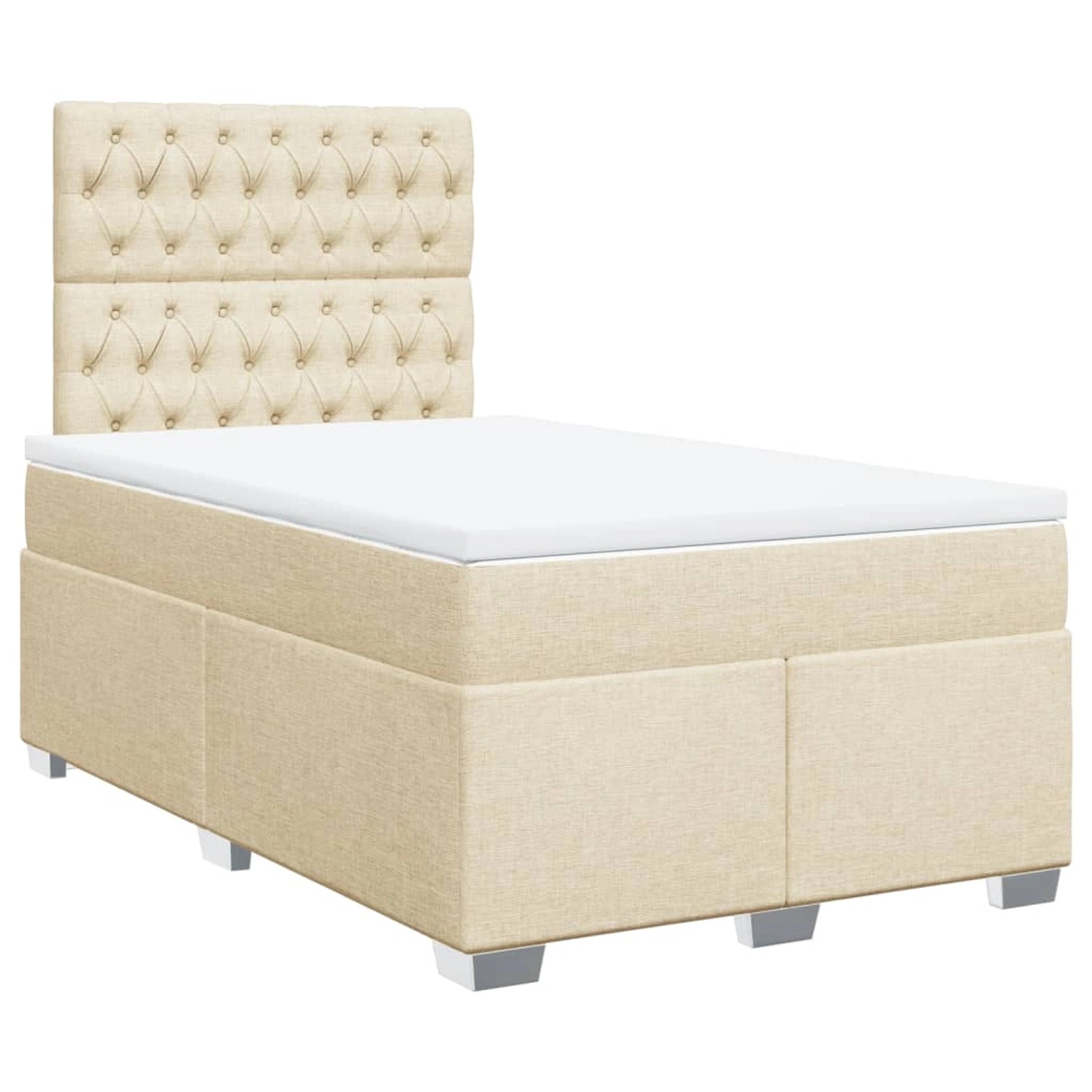vidaXL Boxspringbett mit Matratze Creme 120x200 cm Stoff2107498 vidaXL Boxspringbett mit Matratze Creme 120x200 cm Stoff2107498 von VIDAXL