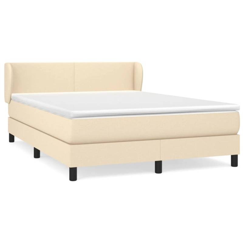 vidaXL Boxspringbett mit Matratze Creme 140x190 cm Stoff 3126082 vidaXL Boxspringbett mit Matratze Creme 140x190 cm Stoff 3126082 von VIDAXL
