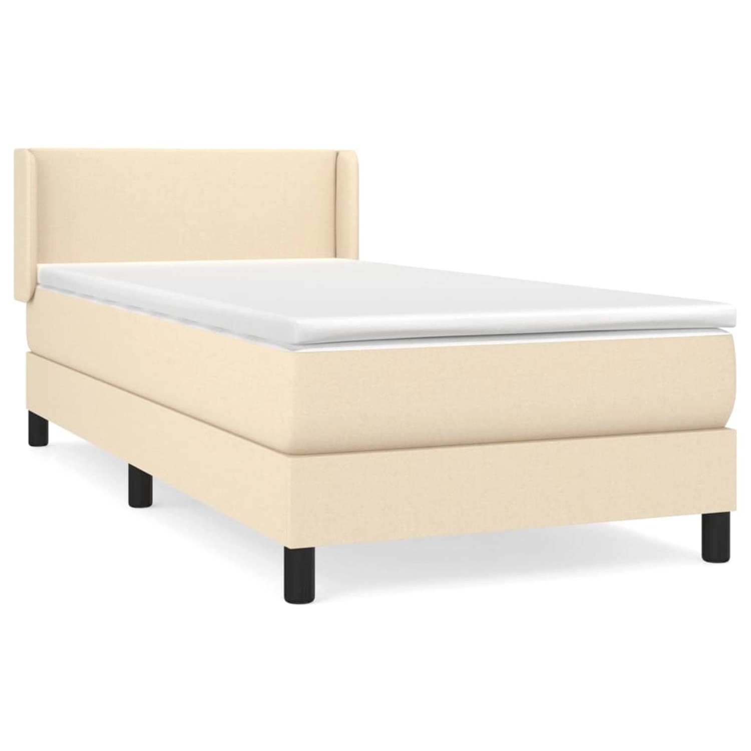 vidaXL Boxspringbett mit Matratze Creme 140x190 cm Stoff 3129550 vidaXL Boxspringbett mit Matratze Creme 140x190 cm Stoff 3129550 von VIDAXL