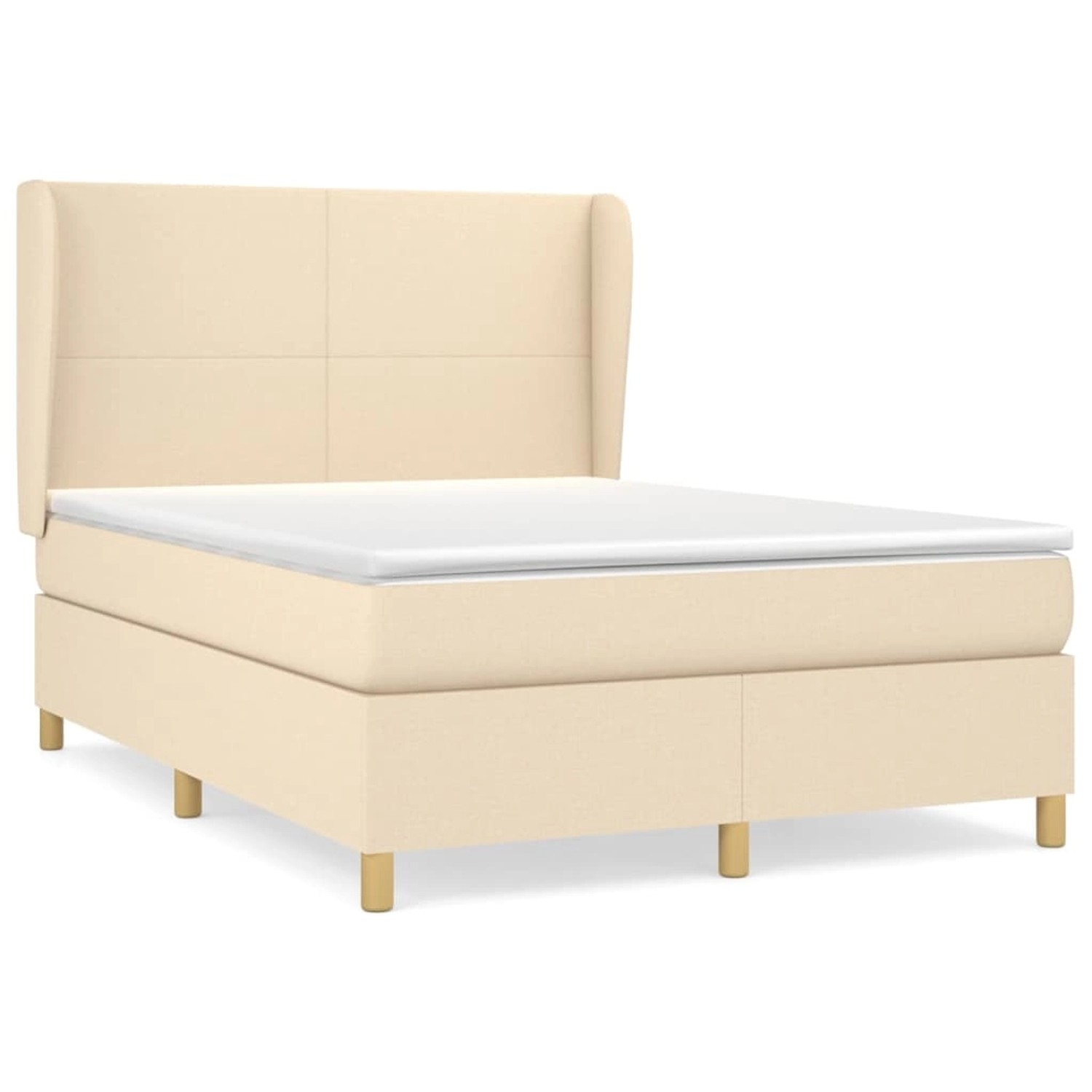 vidaXL Boxspringbett mit Matratze Creme 140x190 cm Stoff1397201 vidaXL Boxspringbett mit Matratze Creme 140x190 cm Stoff1397201 von VIDAXL