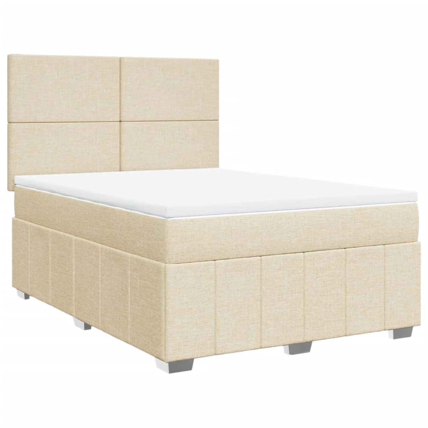 vidaXL Boxspringbett mit Matratze Creme 140x200 cm Stoff 3291689 vidaXL Boxspringbett mit Matratze Creme 140x200 cm Stoff 3291689 von VIDAXL