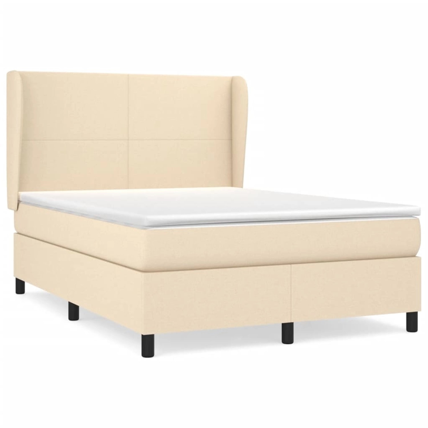 vidaXL Boxspringbett mit Matratze Creme 140x200 cm Stoff1372391 vidaXL Boxspringbett mit Matratze Creme 140x200 cm Stoff1372391 von VIDAXL