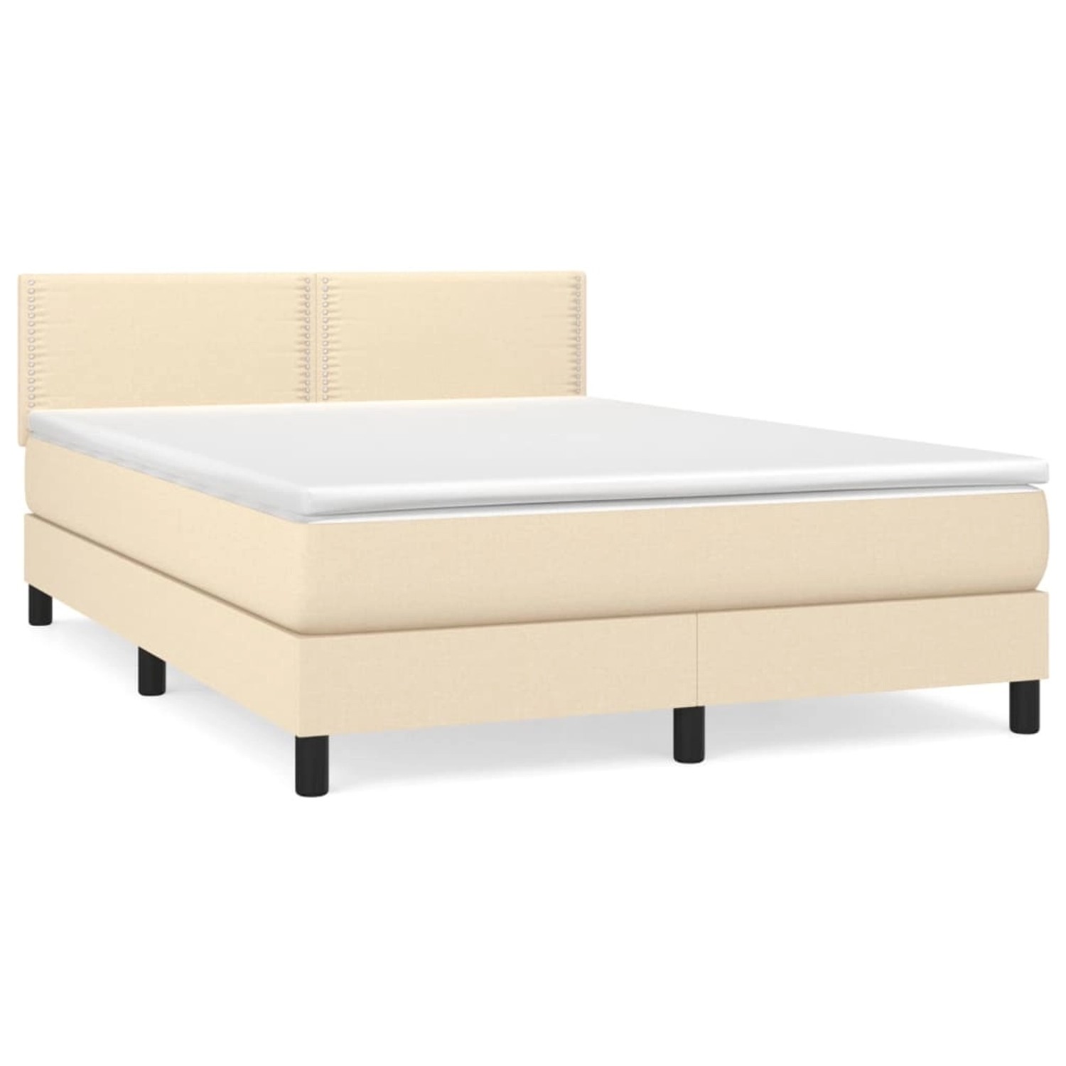 vidaXL Boxspringbett mit Matratze Creme 140x200 cm Stoff1389460 vidaXL Boxspringbett mit Matratze Creme 140x200 cm Stoff1389460 von VIDAXL
