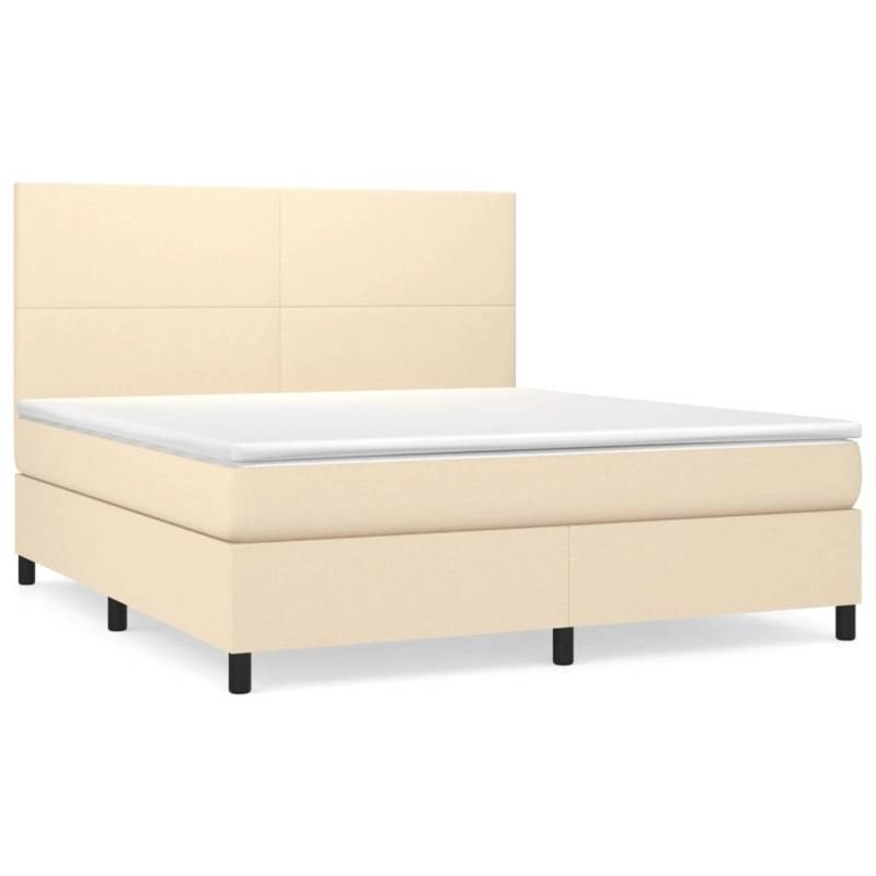 vidaXL Boxspringbett mit Matratze Creme 160x200 cm Stoff 3141630 vidaXL Boxspringbett mit Matratze Creme 160x200 cm Stoff 3141630 von VIDAXL