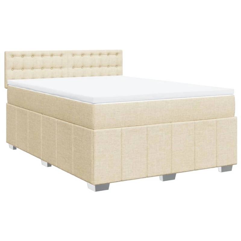 vidaXL Boxspringbett mit Matratze Creme 160x200 cm Stoff 3287138 vidaXL Boxspringbett mit Matratze Creme 160x200 cm Stoff 3287138 von VIDAXL