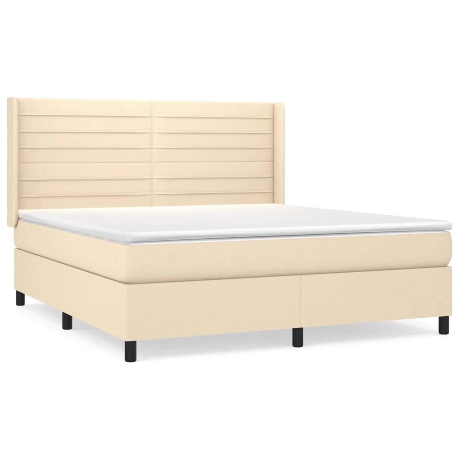 vidaXL Boxspringbett mit Matratze Creme 160x200 cm Stoff1380169 vidaXL Boxspringbett mit Matratze Creme 160x200 cm Stoff1380169 von VIDAXL