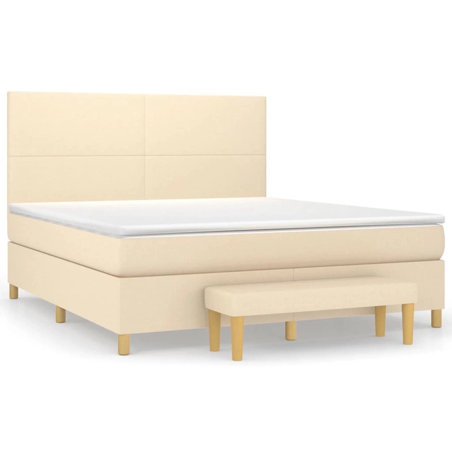 vidaXL Boxspringbett mit Matratze Creme 160x200 cm Stoff1393029 vidaXL Boxspringbett mit Matratze Creme 160x200 cm Stoff1393029 von VIDAXL