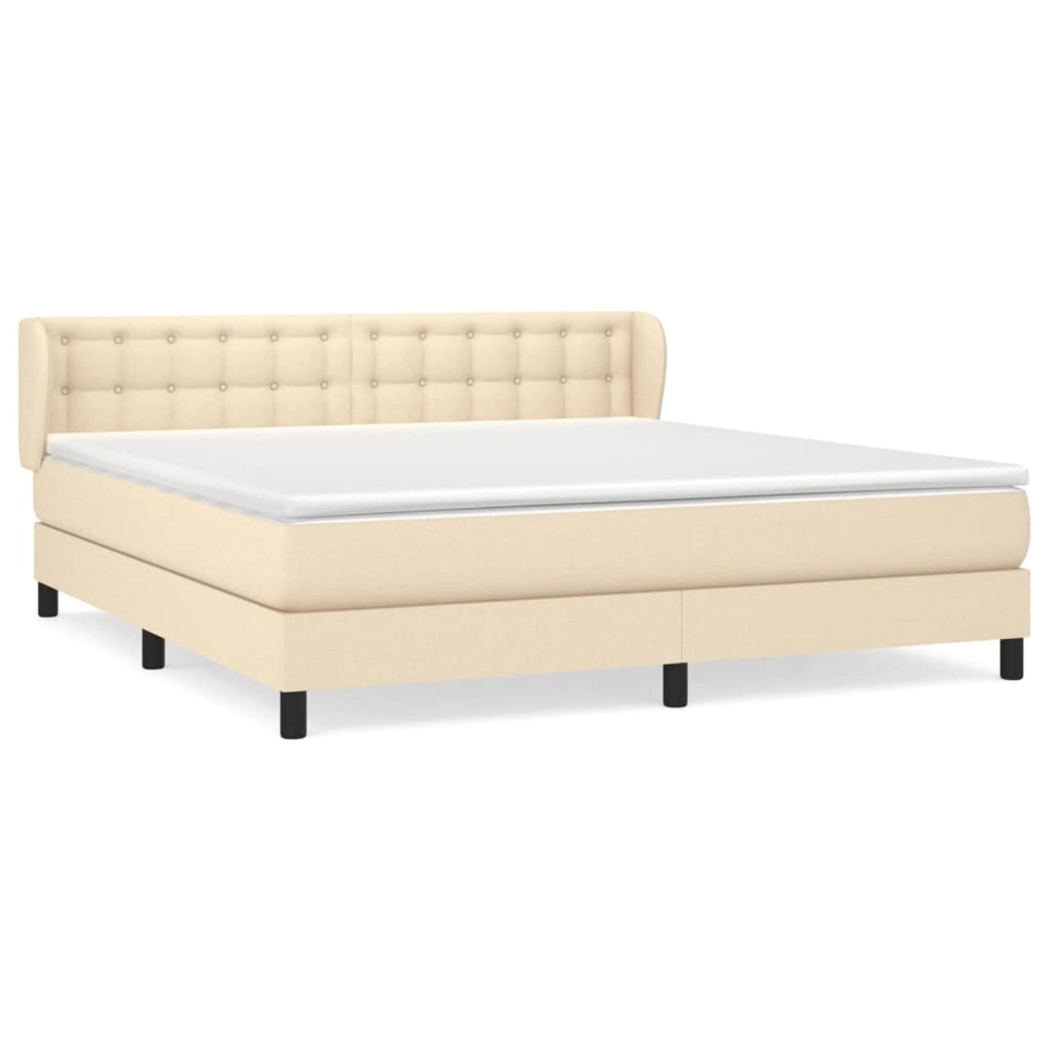 vidaXL Boxspringbett mit Matratze Creme 160x200 cm Stoff1394884 vidaXL Boxspringbett mit Matratze Creme 160x200 cm Stoff1394884 von VIDAXL