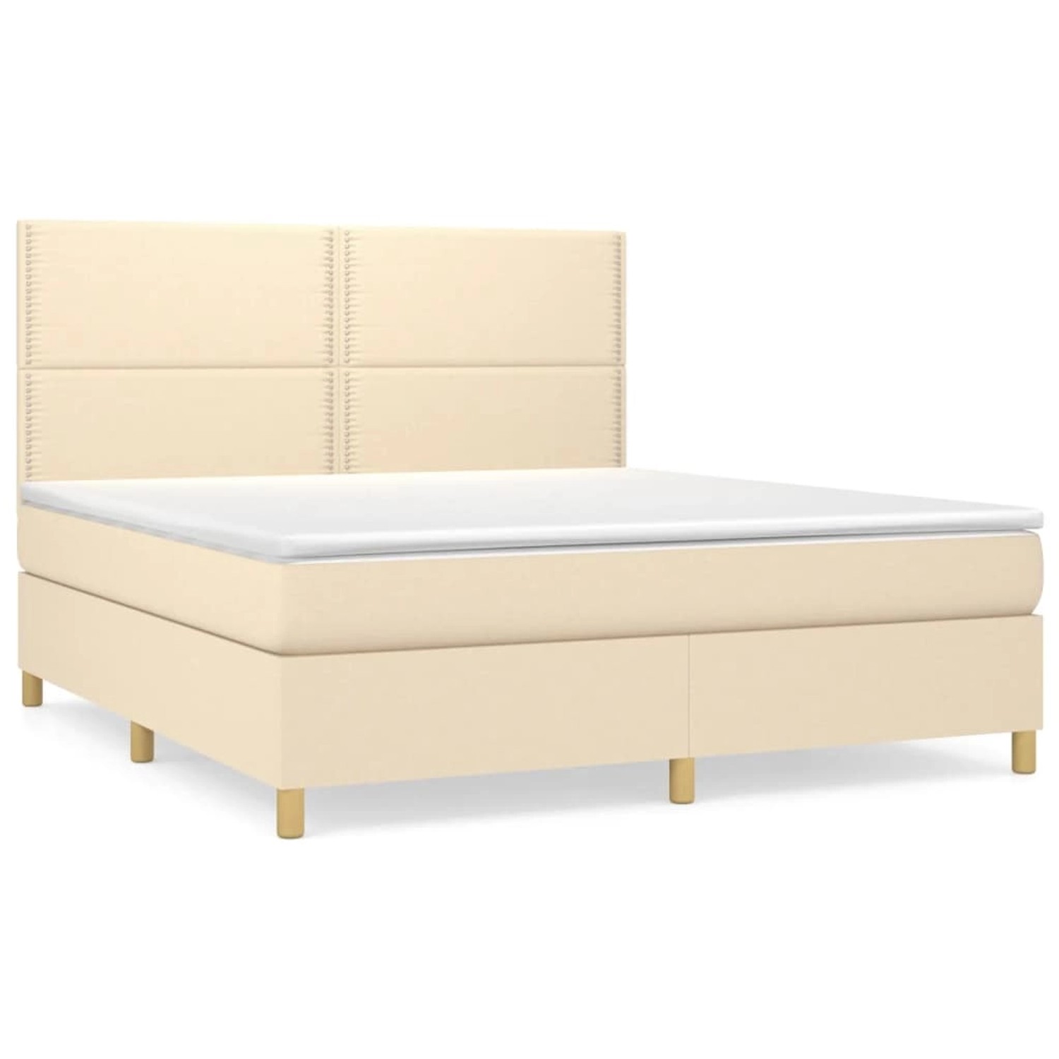 vidaXL Boxspringbett mit Matratze Creme 180x200 cm Stoff 3142278 vidaXL Boxspringbett mit Matratze Creme 180x200 cm Stoff 3142278 von VIDAXL