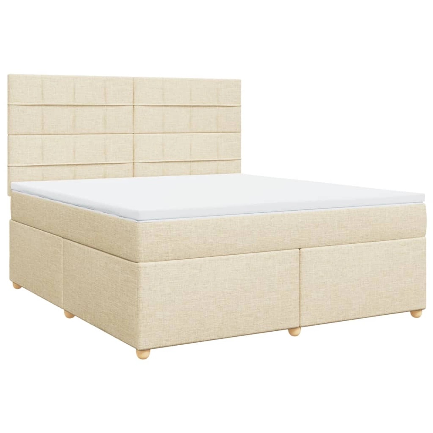 vidaXL Boxspringbett mit Matratze Creme 180x200 cm Stoff 3291364 vidaXL Boxspringbett mit Matratze Creme 180x200 cm Stoff 3291364 von VIDAXL