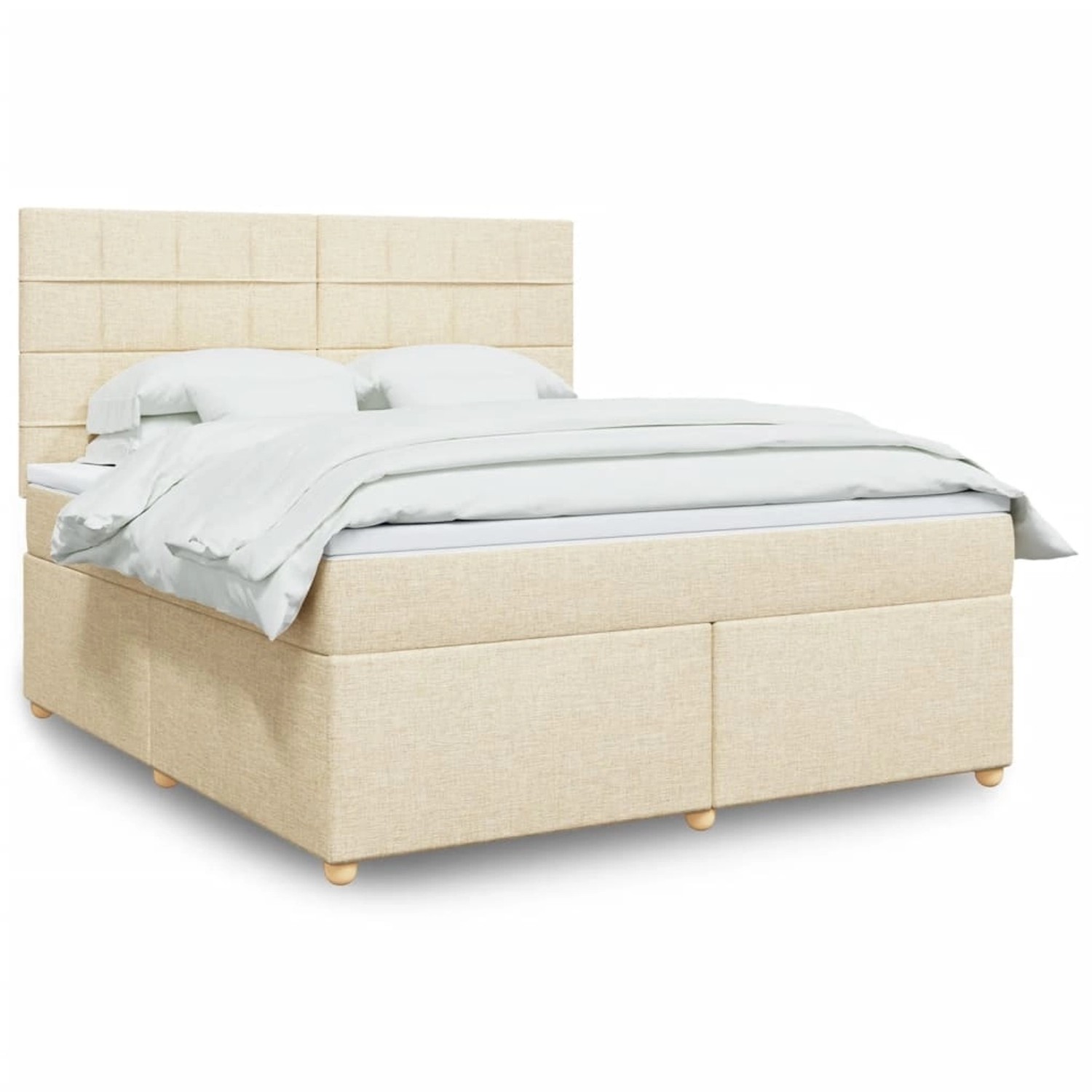 vidaXL Boxspringbett mit Matratze Creme 180x200 cm Stoff 3293664 vidaXL Boxspringbett mit Matratze Creme 180x200 cm Stoff 3293664 von VIDAXL