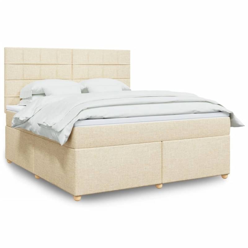 vidaXL Boxspringbett mit Matratze Creme 180x200 cm Stoff 3293664 vidaXL Boxspringbett mit Matratze Creme 180x200 cm Stoff 3293664 von VIDAXL