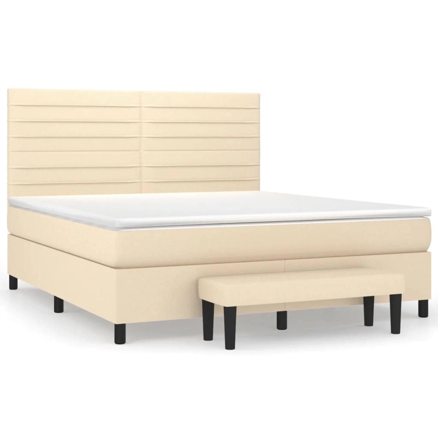vidaXL Boxspringbett mit Matratze Creme 180x200 cm Stoff1358542 vidaXL Boxspringbett mit Matratze Creme 180x200 cm Stoff1358542 von VIDAXL