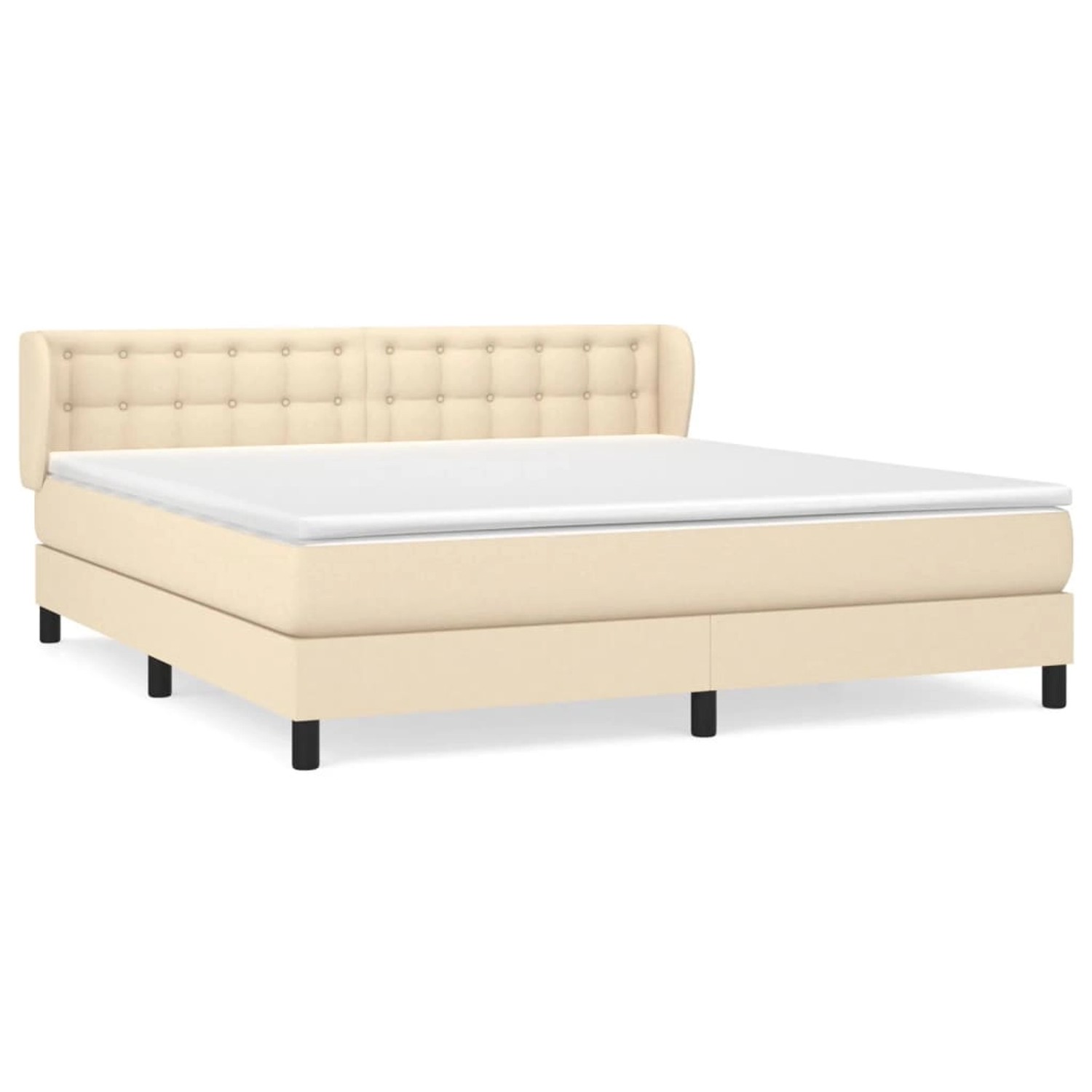 vidaXL Boxspringbett mit Matratze Creme 180x200 cm Stoff1371201 vidaXL Boxspringbett mit Matratze Creme 180x200 cm Stoff1371201 von VIDAXL