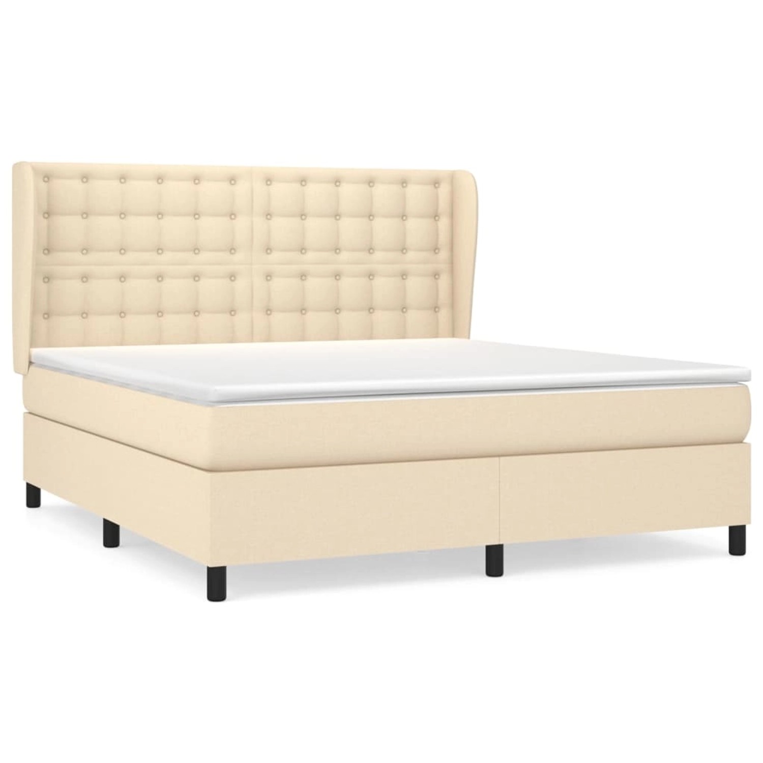 vidaXL Boxspringbett mit Matratze Creme 180x200 cm Stoff1372581 vidaXL Boxspringbett mit Matratze Creme 180x200 cm Stoff1372581 von VIDAXL