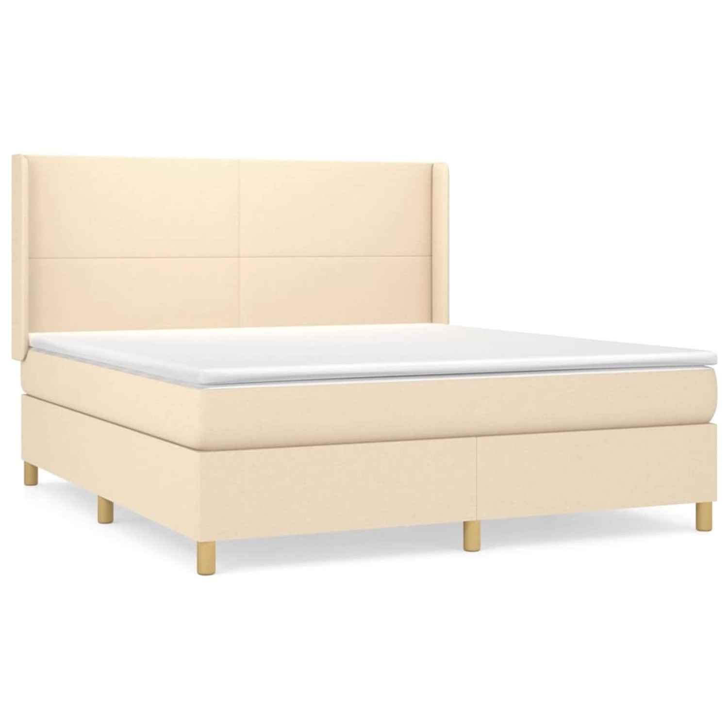 vidaXL Boxspringbett mit Matratze Creme 180x200 cm Stoff1377812 vidaXL Boxspringbett mit Matratze Creme 180x200 cm Stoff1377812 von VIDAXL