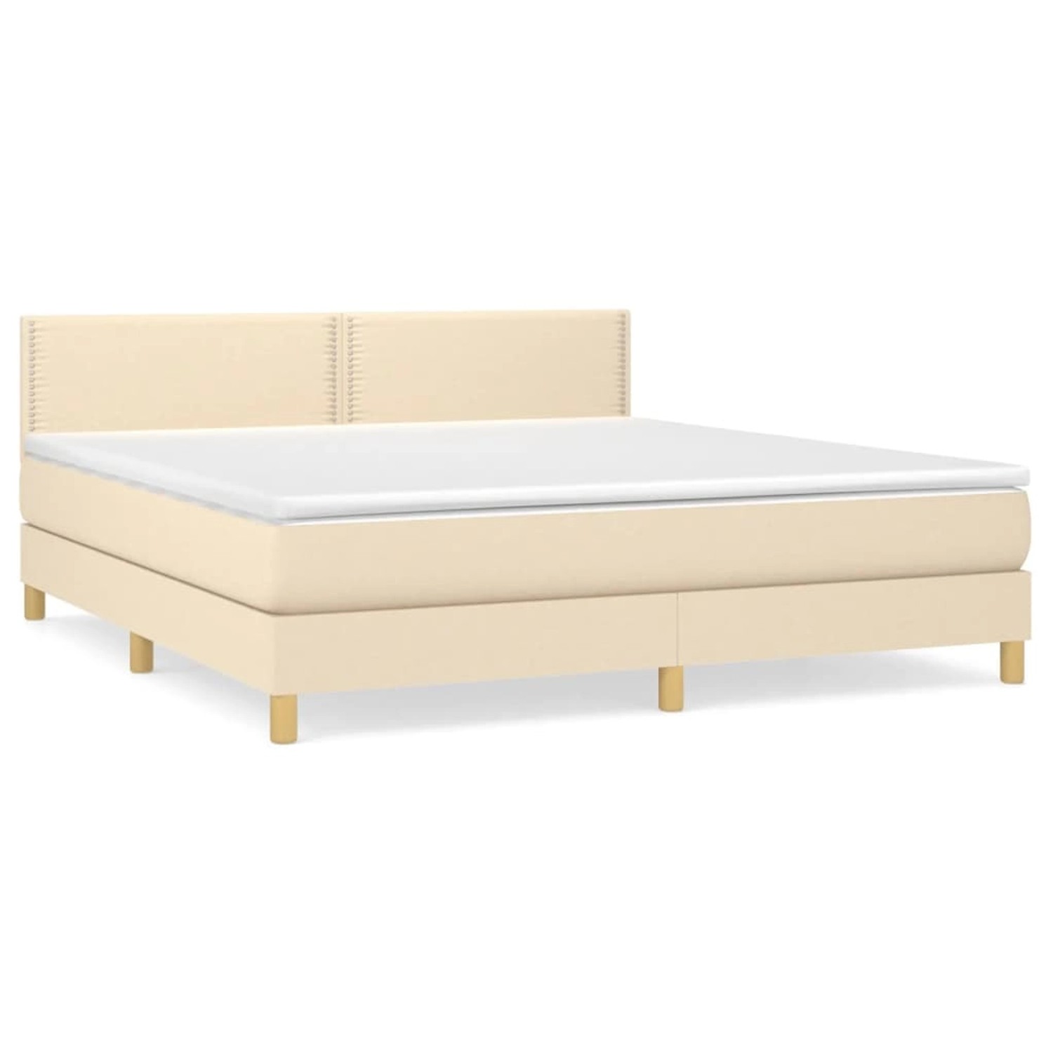 vidaXL Boxspringbett mit Matratze Creme 180x200 cm Stoff1378612 vidaXL Boxspringbett mit Matratze Creme 180x200 cm Stoff1378612 von VIDAXL