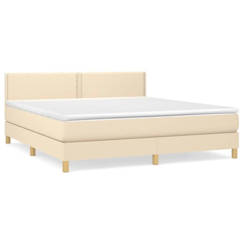 vidaXL Boxspringbett mit Matratze Creme 180x200 cm Stoff1378612 vidaXL Boxspringbett mit Matratze Creme 180x200 cm Stoff1378612 von VIDAXL