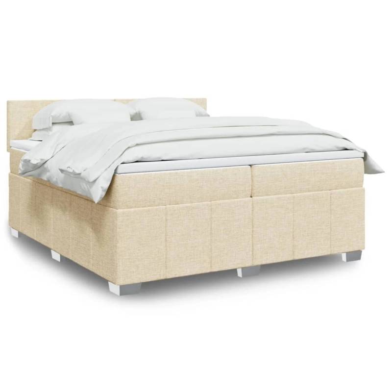 vidaXL Boxspringbett mit Matratze Creme 200x200 cm Stoff 3289473 vidaXL Boxspringbett mit Matratze Creme 200x200 cm Stoff 3289473 von VIDAXL