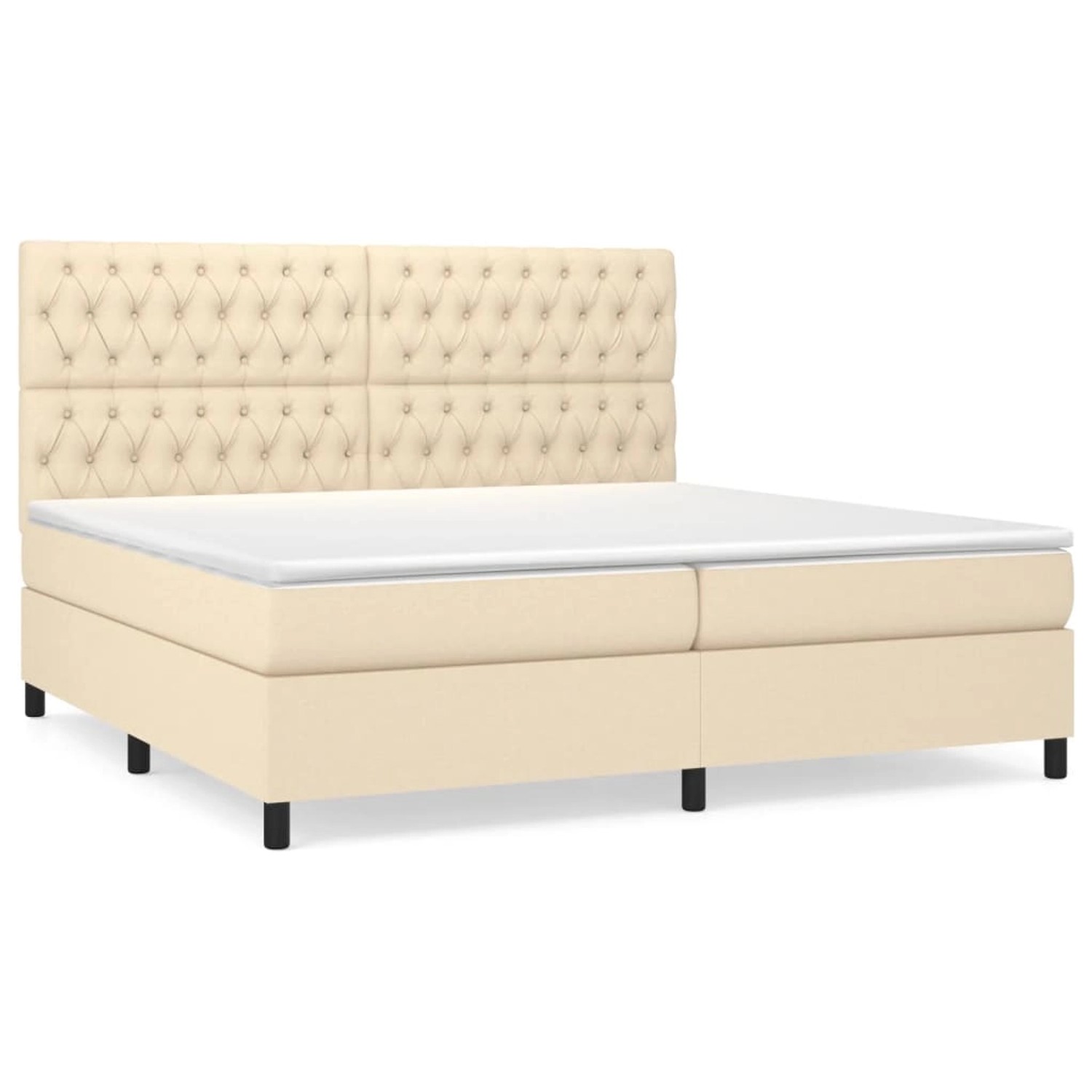 vidaXL Boxspringbett mit Matratze Creme 200x200 cm Stoff1347519 vidaXL Boxspringbett mit Matratze Creme 200x200 cm Stoff1347519 von VIDAXL
