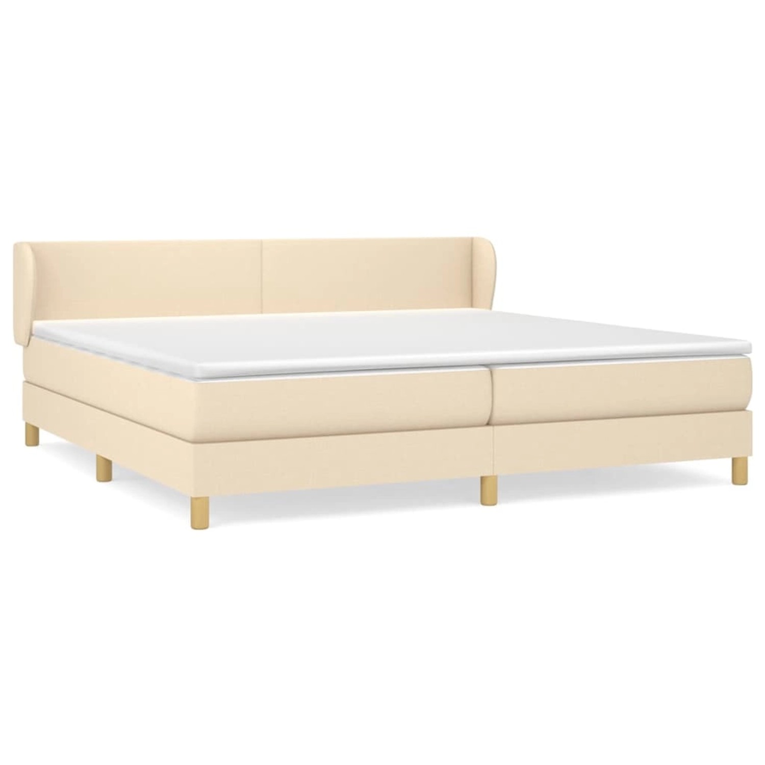 vidaXL Boxspringbett mit Matratze Creme 200x200 cm Stoff1372038 vidaXL Boxspringbett mit Matratze Creme 200x200 cm Stoff1372038 von VIDAXL